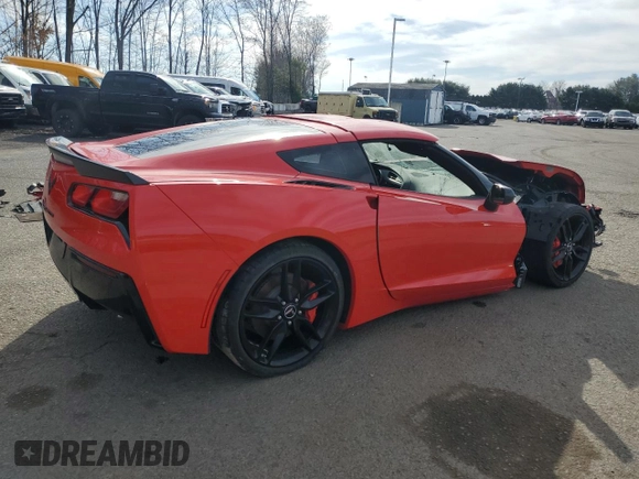 2014 Chevrolet Corvette 2LT with VIN 1G1YD2D77E5104112, listed as a Copart auction lot 51933505 with Not provided miles and Salvage title. Bid and sale history available at DreamBid. Image 3.