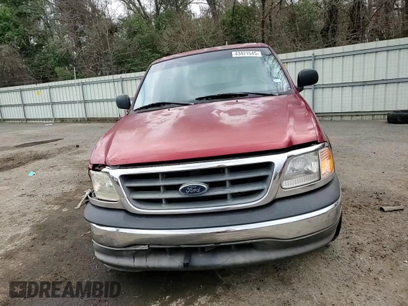 2002 Ford F-150 XL with VIN 1FTRF17292NB56837, listed as a Copart auction lot 43421545 with 0 mi miles and Salvage Title. Bid and sale history available at carsss.com. Image 10.