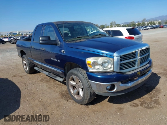 2007 Dodge 1500 SLT with VIN 1D7HU18207J606248, listed as a IAAI auction lot 42141047 with 128,821 mi miles. Bid and sale history available at carsss.com. Image 1.