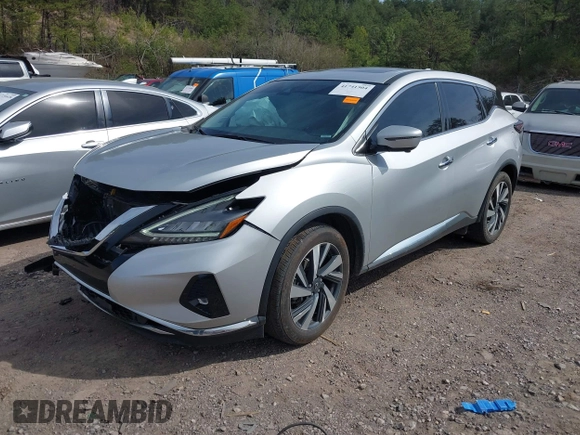 2023 Nissan Murano SL with VIN 5N1AZ2CJ4PC130734, listed as a IAAI auction lot 41741504 with 35,124 mi miles and . Bid and sale history available at DreamBid. Image 2.