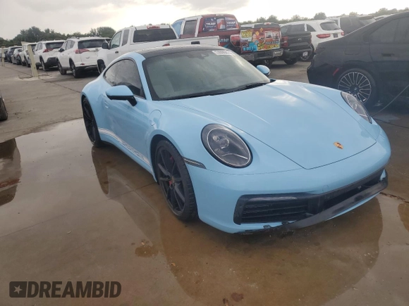 2024 Porsche 911 Carrera S with VIN WP0AB2A97RS220521, listed as a Copart auction lot 74099424 with 0 mi miles and Salvage Title. Bid and sale history available at carsss.com. Image 4.
