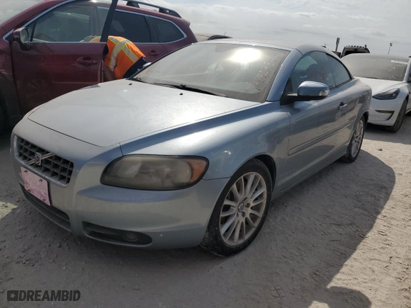 2009 Volvo C70 with VIN YV1MC67229J075206, listed as a Copart auction lot 74823344 with 0 mi miles and Salvage Title. Bid and sale history available at carsss.com. Image 1.