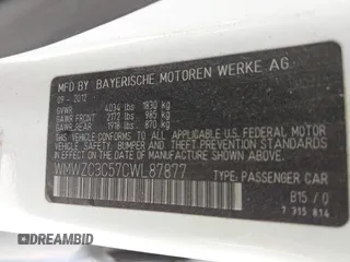 2012 MINI Countryman S with VIN WMWZC3C57CWL87877, listed as a IAAI auction lot 41909121 with Not provided miles and . Bid and sale history available at DreamBid. Image 9.