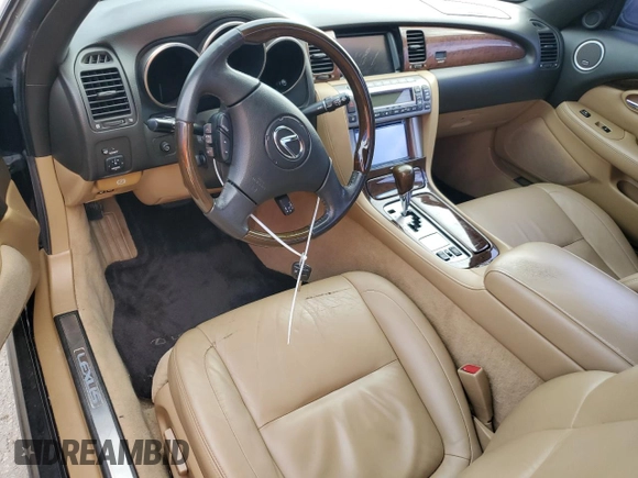 2007 Lexus SC 430 with VIN JTHFN45Y079012879, listed as a Copart auction lot 76712904 with Not Provided miles and Salvage Title. Bid and sale history available at DreamBid. Image 8.
