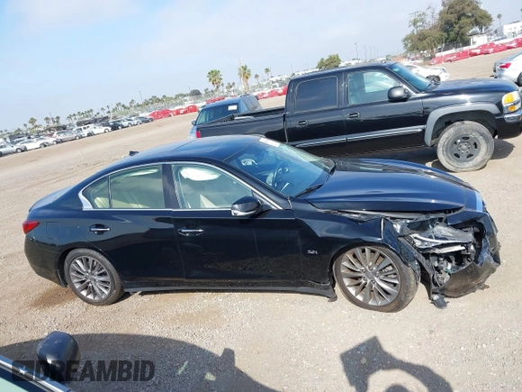 2019 Infiniti Q50 Luxe with VIN JN1EV7AP8KM543395, listed as a IAAI auction lot 42418112 with 43,382 mi miles and . Bid and sale history available at DreamBid. Image 13.