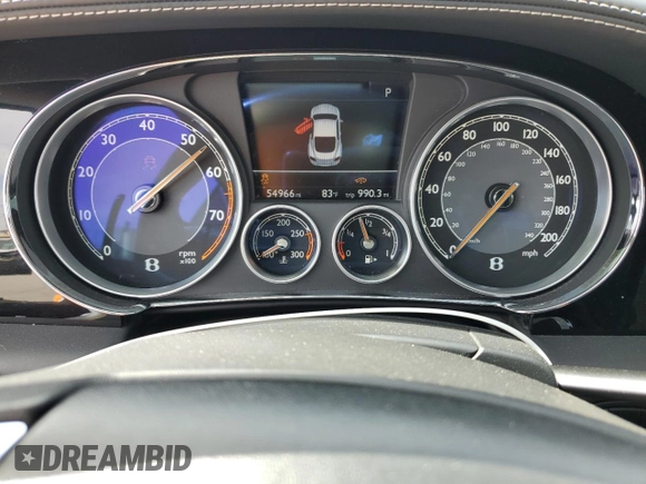 2012 Bentley Continental GT with VIN SCBFR7ZA2CC073607, listed as a Copart auction lot 56768995 with 54,966 mi miles and Salvage Title. Bid and sale history available at DreamBid. Image 9.