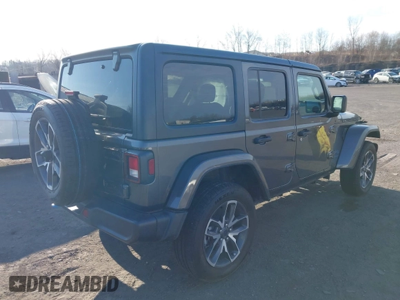 2024 Jeep Wrangler Willys z VIN 1C4RJXN60RW293872, wystawiony jako IAAI lot #41908133 z przebiegiem 850 mil mil oraz . Historia ofert i sprzedaży dostępna na DreamBid. Obrazek 4.