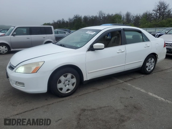 2006 Honda Accord LX with VIN 1HGCM56446A161108, listed as a Copart auction lot 58618095 with 202,573 mi miles and Clean title. Bid and sale history available at DreamBid. Image 1.