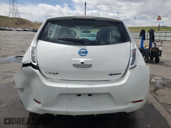 2013 Nissan LEAF SV with VIN 1N4AZ0CP7DC408914, listed as a Copart auction lot 53995905 with 63,652 mi miles and Salvage Title. Bid and sale history available at carsss.com. Image 6.