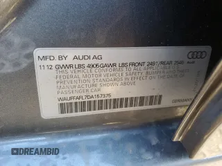2013 Audi A4 Premium Plus с VIN WAUFFAFL7DA157375, выставлен на аукционе Copart как лот 47896405 с пробегом 105 872 миль миль и Списание • Salvage title. История ставок и продаж доступна на DreamBid. Изображение 12.