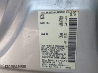 2015 Nissan Altima 2.5 S with VIN 1N4AL3AP6FC157621, listed as a IAAI auction lot 41827747 with 163,305 mi miles. Bid and sale history available at carsss.com. Image 9.
