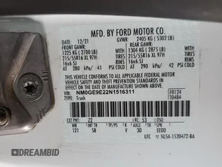 2022 Ford Transit Connect XL with VIN NM0GE9E22N1516311, listed as a Copart auction lot 74842574 with 127,108 mi miles and Clean title. Bid and sale history available at DreamBid. Image 12.