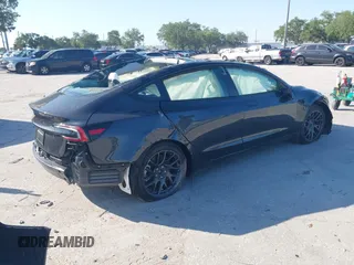 2025 Tesla Model 3 Long Range with VIN 5YJ3E1EA5SF905540, listed as a IAAI auction lot 41965352 with 322 mi miles and . Bid and sale history available at carsss.com. Image 4.
