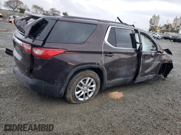 2020 Chevrolet Traverse LT Cloth with VIN 1GNERGKW1LJ288915, listed as a Copart auction lot 45138695 with 87,447 mi miles and Salvage Title. Bid and sale history available at carsss.com. Image 3.