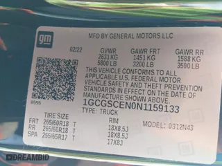 2022 Chevrolet Colorado 2WD LT with VIN 1GCGSCEN0N1159133, listed as a IAAI auction lot 41901155 with 31,113 mi miles. Bid and sale history available at carsss.com. Image 9.