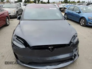 2023 Tesla Model X Plaid with VIN 7SAXCBE62PF405922, listed as a Copart auction lot 53826915 with 1,358 mi miles and Salvage Title. Bid and sale history available at DreamBid. Image 5.