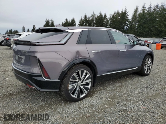 2024 Cadillac LYRIQ Luxury z VIN 1GYKPSRL1RZ138162, wystawiony jako Copart lot #51017895 z przebiegiem 905 mil mil oraz Szkody całkowita. Historia ofert i sprzedaży dostępna na DreamBid. Obrazek 3.