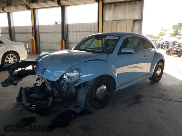 2014 Volkswagen Beetle with VIN 3VWH17AT4EM664448, listed as a Copart auction lot 72442064 with Not Provided miles and Salvage Title. Bid and sale history available at DreamBid. Image 1.