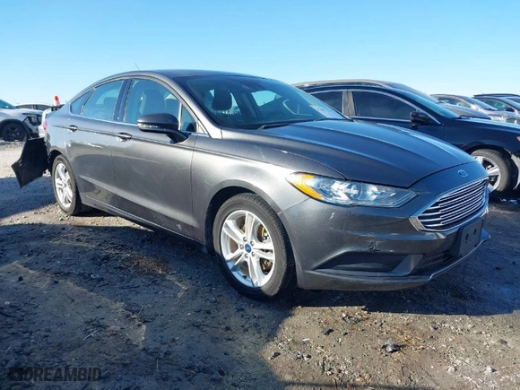2018 Ford Fusion SE with VIN 3FA6P0HD1JR198091, listed as a IAAI auction lot 41407174 with 80,593 mi miles. Bid and sale history available at carsss.com. Image 1.