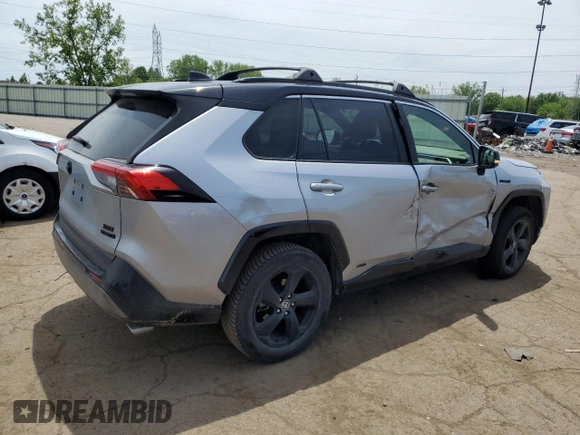 2021 Toyota RAV4 Hybrid XSE with VIN JTME6RFV4MJ008033, listed as a Copart auction lot 59039665 with 174,302 mi miles and Salvage title. Bid and sale history available at DreamBid. Image 3.