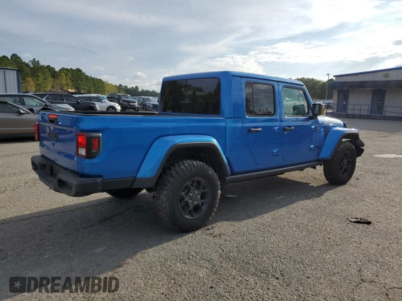 2024 Jeep Gladiator Sport z VIN 1C6HJTAG7RL123052, wystawiony jako Copart lot #79260194 z przebiegiem 2 808 mil mil oraz Szkoda całkowita • Salvage title. Historia ofert i sprzedaży dostępna na DreamBid. Obrazek 3.