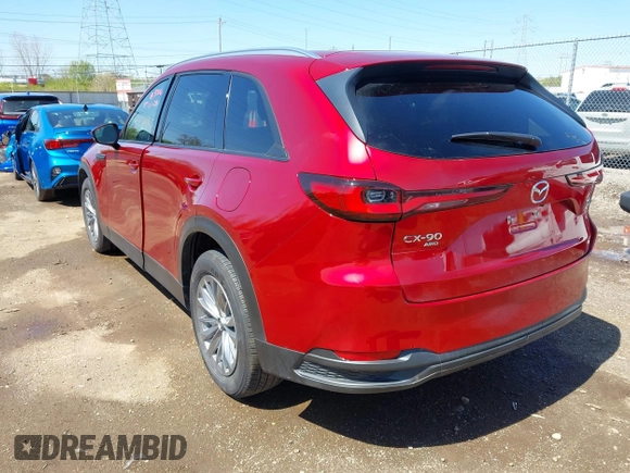 2024 Mazda CX-90 3.3 Turbo Preferred with VIN JM3KKBHD0R1136066, listed as a IAAI auction lot 41984863 with 11,900 mi miles. Bid and sale history available at carsss.com. Image 3.