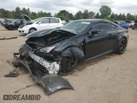 2016 Lexus RC 350 F Sport with VIN JTHSE5BC2G5007090, listed as a Copart auction lot 56938165 with 49,012 mi miles and Salvage title. Bid and sale history available at DreamBid. Image 1.
