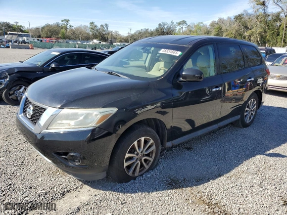 2013 Nissan Pathfinder Platinum with VIN 5N1AR2MN8DC657091, listed as a Copart auction lot 45834565 with 127216 miles and Clean Title. Bid and sale history available at carsss.com. Image 1.