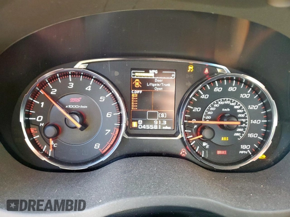 2021 Subaru WRX STI with VIN JF1VA2S61M9801897, listed as a Copart auction lot 50083155 with 45,581 mi miles and Salvage Title. Bid and sale history available at carsss.com. Image 9.