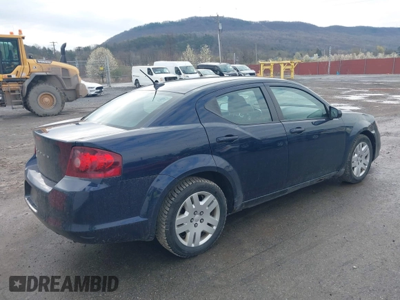 2013 Dodge Avenger SE with VIN 1C3CDZAB3DN540624, listed as a IAAI auction lot 42016643 with 174,000 mi miles and . Bid and sale history available at carsss.com. Image 4.