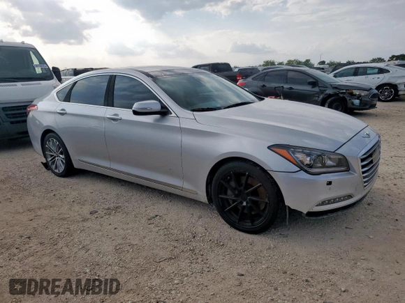 2017 Genesis G80 3.8L with VIN KMHGN4JE8HU191863, listed as a Copart auction lot 59396875 with 134,059 mi miles and Salvage title. Bid and sale history available at DreamBid. Image 4.