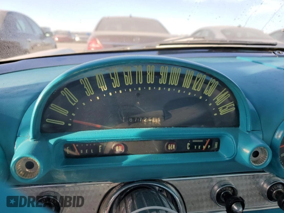 1956 Ford Thunderbird with VIN P6FH294352, listed as a Copart auction lot 75045584 with 87,726 mi miles and Salvage Title. Bid and sale history available at DreamBid. Image 9.