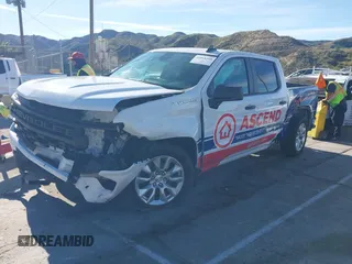 2024 Chevrolet Silverado 1500 Custom with VIN 1GCPABEK2RZ137144, listed as a IAAI auction lot 41868390 with 16,536 mi miles and . Bid and sale history available at DreamBid. Image 2.