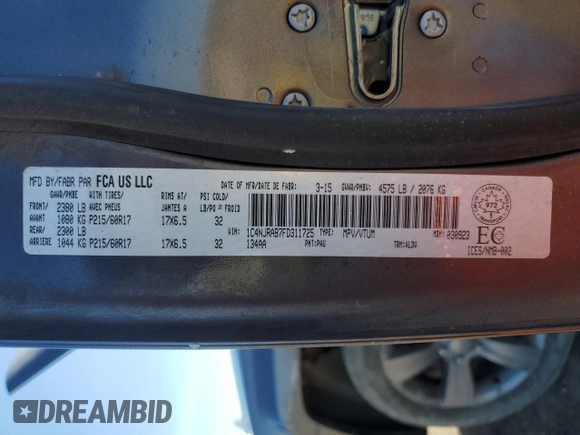 2015 Jeep Patriot High Altitude with VIN 1C4NJRAB7FD311725, listed as a Copart auction lot 55309675 with 185,560 mi miles and Salvage Title. Bid and sale history available at carsss.com. Image 14.