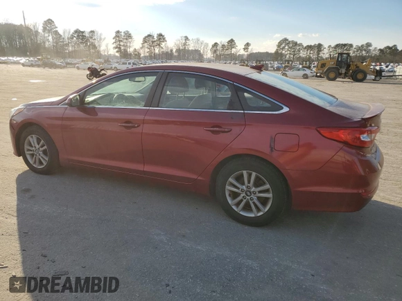 2016 Hyundai Sonata SE with VIN 5NPE24AF7GH360731, listed as a Copart auction lot 42288385 with 107,186 mi miles and Salvage Title. Bid and sale history available at DreamBid. Image 2.