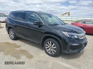 2021 Honda Pilot EX-L with VIN 5FNYF6H52MB100595, listed as a Copart auction lot 54910245 with 48,256 mi miles and Salvage Title. Bid and sale history available at DreamBid. Image 4.