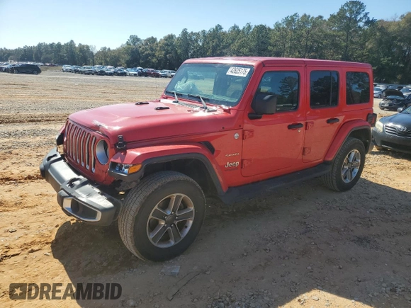 2020 Jeep Wrangler Unlimited Sahara with VIN 1C4HJXENXLW175550, listed as a Copart auction lot 42625175 with 88,518 mi miles and Salvage Title. Bid and sale history available at carsss.com. Image 1.