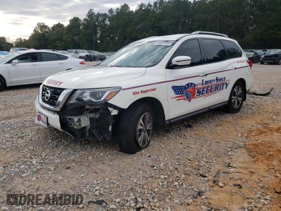 2017 Nissan Pathfinder S with VIN 5N1DR2MN1HC674107, listed as a Copart auction lot 88501435 with 113,303 mi miles and Salvage Title. Bid and sale history available at DreamBid. Image 1.