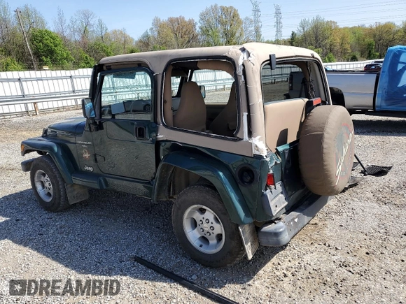 2001 Jeep Wrangler Sahara with VIN 1J4FA59S51P300953, listed as a Copart auction lot 51452505 with 157,642 mi miles and Clean Title. Bid and sale history available at carsss.com. Image 2.