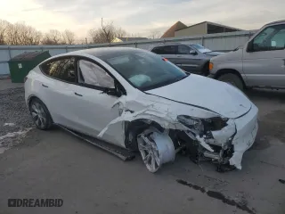 2021 Tesla Model Y Long Range with VIN 5YJYGDEE2MF191793, listed as a Copart auction lot 86447714 with 0 mi miles and Salvage Title. Bid and sale history available at carsss.com. Image 4.