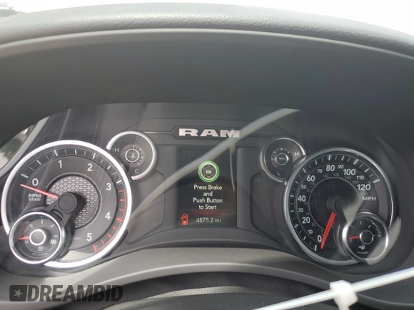 2024 Ram 2500 Big Horn with VIN 3C6UR5DL9RG156353, listed as a Copart auction lot 74147574 with 4,875 mi miles and Salvage title. Bid and sale history available at DreamBid. Image 9.