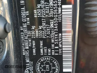 2013 Kia Sorento LX with VIN 5XYKT3A65DG365651, listed as a Copart auction lot 52599455 with 240,925 mi miles and Salvage Title. Bid and sale history available at carsss.com. Image 13.