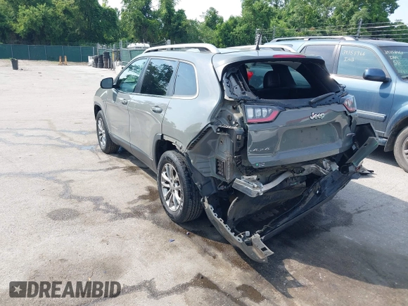 2020 Jeep Cherokee Latitude Plus with VIN 1C4PJMLB0LD651125, listed as a IAAI auction lot 42480253 with 105,649 mi miles and . Bid and sale history available at DreamBid. Image 3.