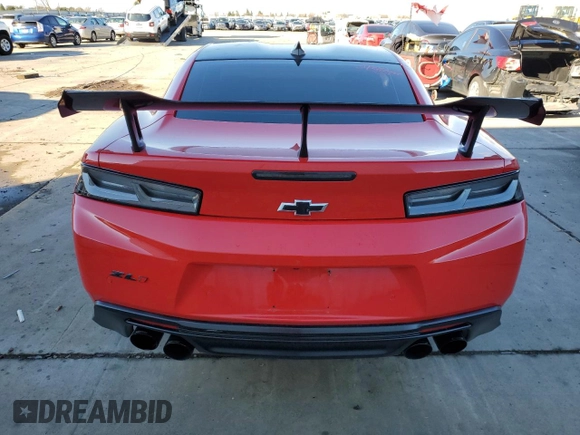 2018 Chevrolet Camaro ZL1 with VIN 1G1FJ1R63J0180928, listed as a Copart auction lot 44573285 with 36,835 mi miles and Salvage Title. Bid and sale history available at DreamBid. Image 6.