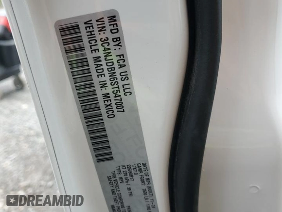 2025 Jeep Compass Latitude с VIN 3C4NJDBN6ST547007, выставлен на аукционе Copart как лот 59798085 с пробегом 6 475 миль миль и На запчасти • Non repairable. История ставок и продаж доступна на DreamBid. Изображение 14.