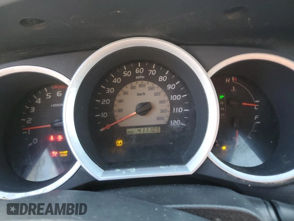 2008 Toyota Tacoma with VIN 5TENX22NX8Z588667, listed as a Copart auction lot 52118625 with 411,109 mi miles and Clean Title. Bid and sale history available at carsss.com. Image 9.