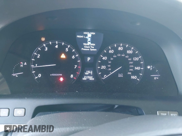 2007 Lexus LS 460 L z VIN JTHGL46F775001117, wystawiony jako IAAI lot #42479588 z przebiegiem 217 842 mil mil oraz . Historia ofert i sprzedaży dostępna na DreamBid. Obrazek 7.