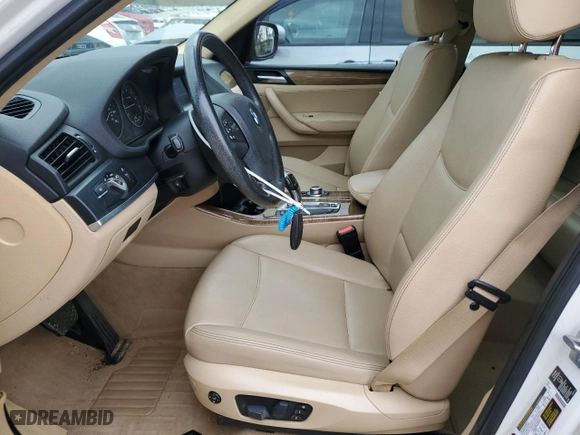 2011 BMW X3 28i with VIN 5UXWX5C5XBL707858, listed as a Copart auction lot 50136175 with 129,764 mi miles and Salvage Title. Bid and sale history available at carsss.com. Image 7.