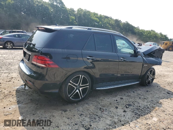 2018 Mercedes-Benz GLE 43 AMG with VIN 4JGDA6EB0JB032248, listed as a Copart auction lot 59057445 with 72,228 mi miles and Salvage title. Bid and sale history available at DreamBid. Image 3.