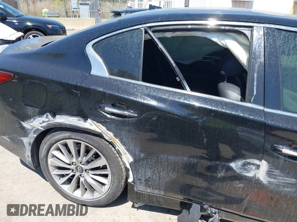 2018 Infiniti Q50 3.0t LUXE with VIN JN1EV7AP8JM357872, listed as a IAAI auction lot 42059854 with 111,640 mi miles. Bid and sale history available at carsss.com. Image 16.